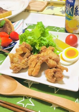 定番おかず唐揚げメインの夕飯メニュー-レシピのメイン写真