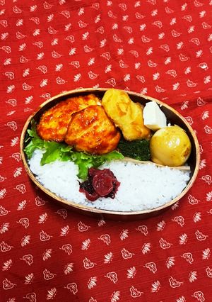 11/4 ヤンニョムチキン弁当-レシピのメイン写真
