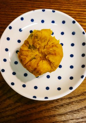 イカ唐揚げカボチャ和え茶巾-レシピのメイン写真