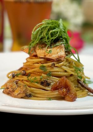 旬の味覚･秋刀魚コンフィのパスタ♡-レシピのメイン写真