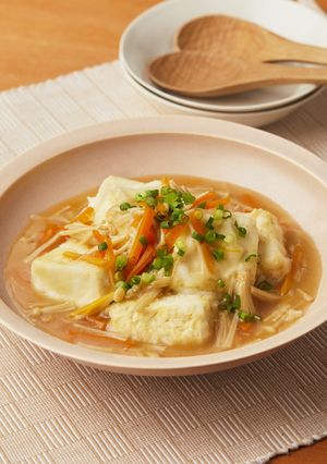 米粉でサクとろ♪あんかけ揚げ出し豆腐-レシピのメイン写真