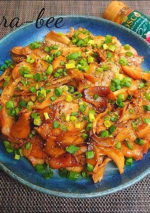 鶏肉と舞茸のレモンガーリック醤油炒め-レシピのメイン写真