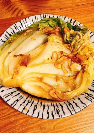 簡単★白菜1/4丸ごとにんにくオリーブ油-レシピのメイン写真
