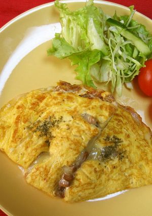 チーズ納豆オムレツ☆-レシピのメイン写真