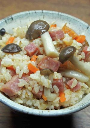 焼豚たっぷりオイスター味の炊き込みご飯-レシピのメイン写真