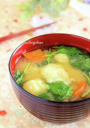 もちもち!すいとん味噌汁-レシピのメイン写真