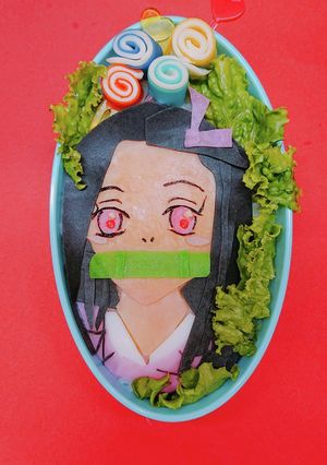 鬼滅の刃 禰豆子 キャラ弁-レシピのメイン写真