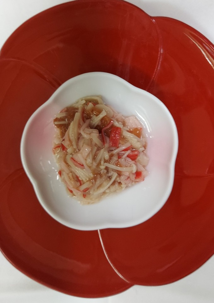 エノキとカニかまの梅びしお和え-レシピのメイン写真