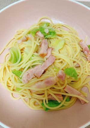 レンジで！キャベツの白だしバターパスタ-レシピのメイン写真