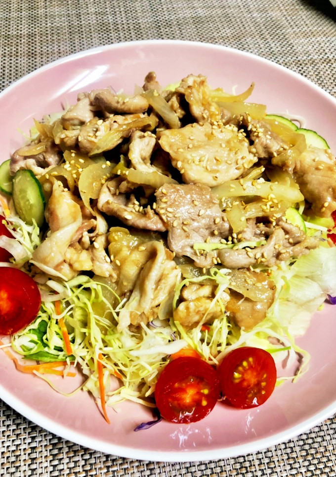 すき焼きタレで豚こま生姜焼き。ハチミツ。-レシピのメイン写真