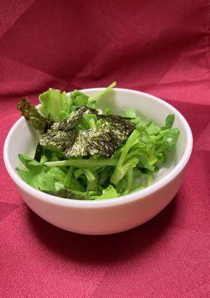 春菊の海苔サラダ(黒酢ドレッシング和え)-レシピのメイン写真
