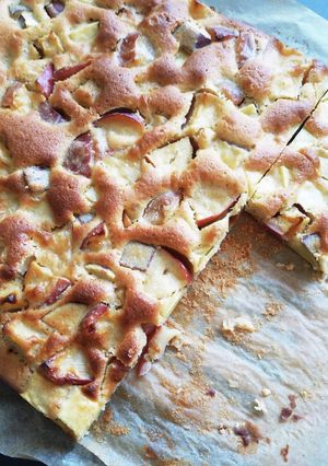 りんごとさつま芋の天板ケーキ-レシピのメイン写真