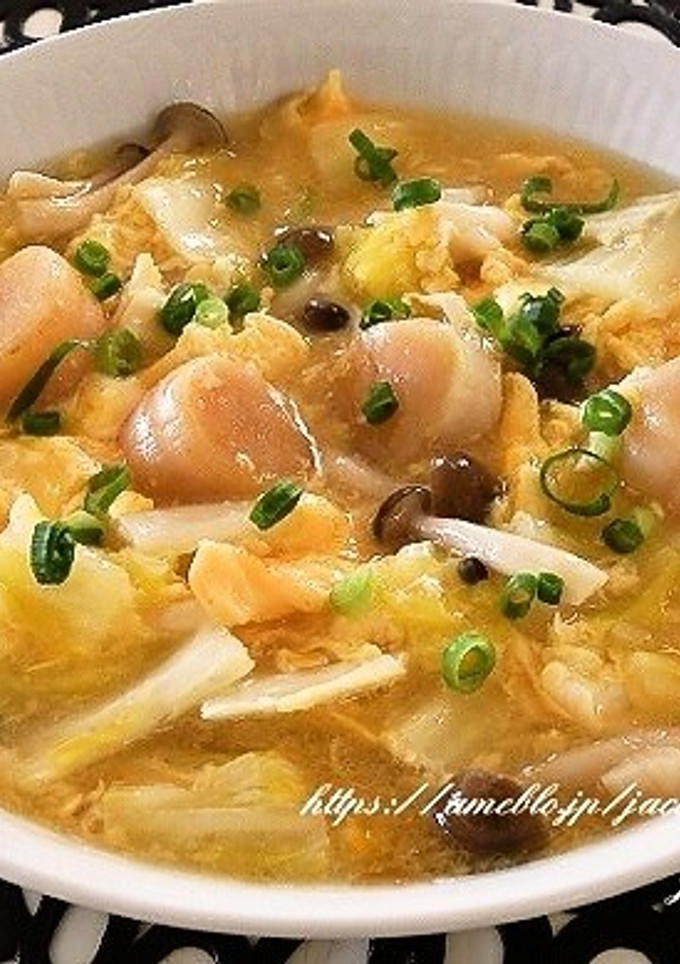 ほたて干貝柱と白菜の卵とじ-レシピのメイン写真