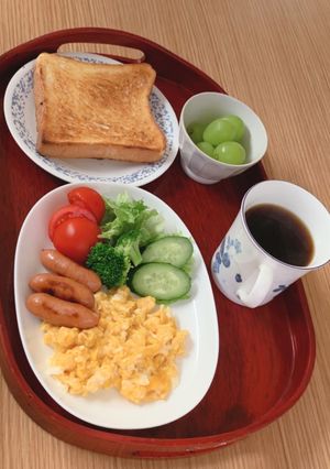 朝食の献立①〜(o˘◡˘o)♡-レシピのメイン写真