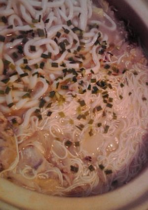 鍋の仕上げに☆ハーフ＆ハーフな塩うどん-レシピのメイン写真
