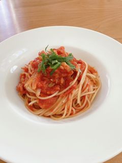 ニンニクたっぷりベーコントマトパスタ-レシピのメイン写真