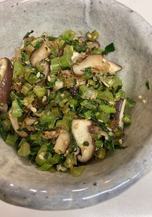 大根葉と椎茸炒め　シャキシャキ-レシピのメイン写真