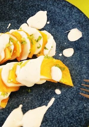 柿とかぶのカルパッチョ風～ブルサンソース-レシピのメイン写真