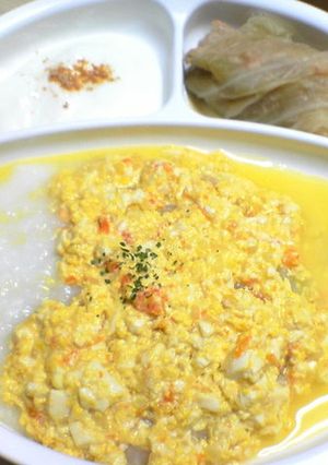 9ヶ月～離乳食★豆腐と玉葱、人参の他人丼-レシピのメイン写真