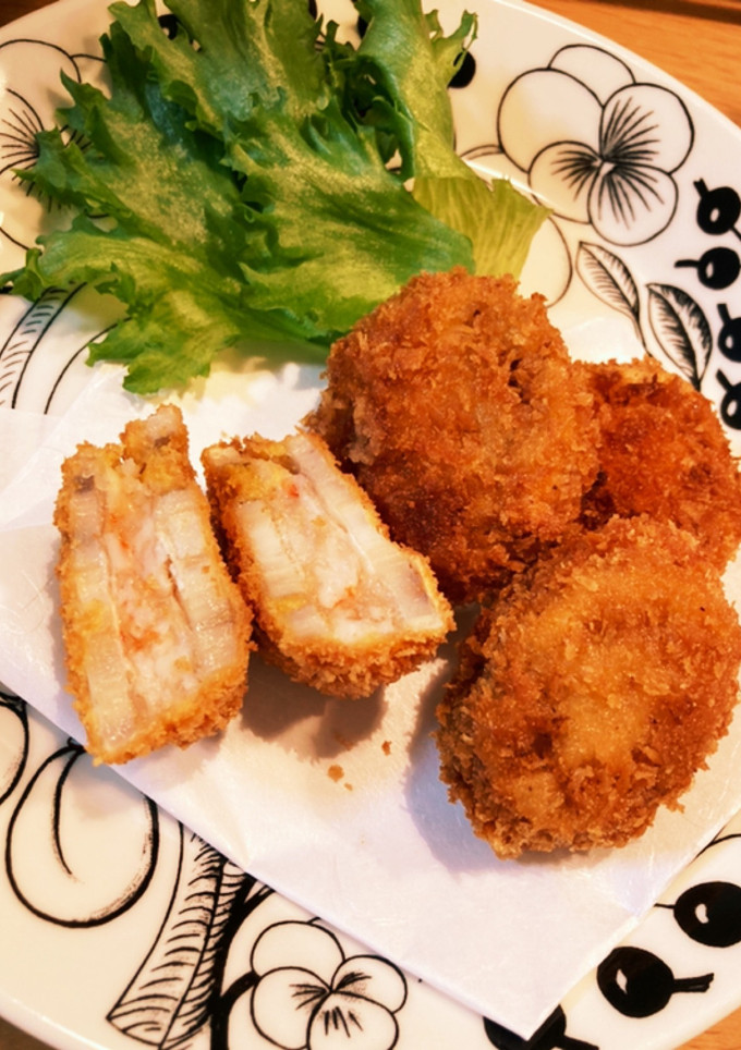 蓮根とエビのはさみ揚げ-レシピのメイン写真