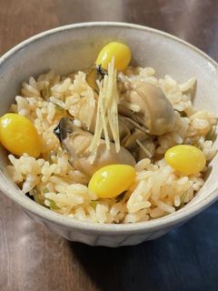 牡蠣と銀杏の炊き込みご飯 牡蠣だけでも◯-レシピのメイン写真