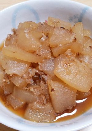 だし薫る♪冬瓜と削り節の含め煮-レシピのメイン写真