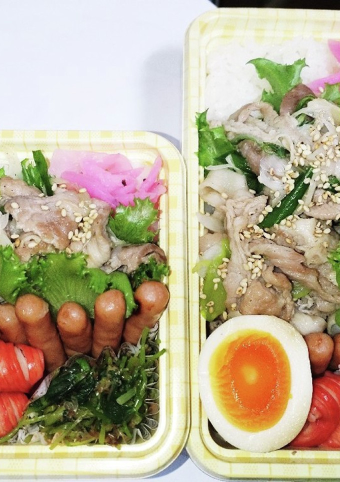 【夫婦弁当160】豚ネギ塩炒めと味付卵-レシピのメイン写真