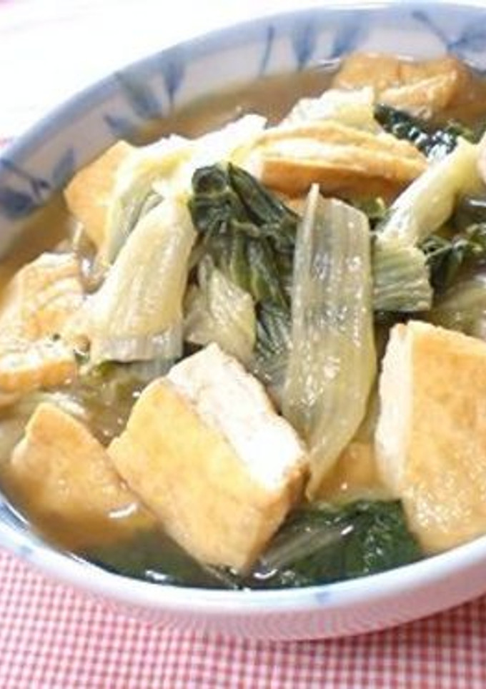 汁だく♪しろ菜と厚揚げのあっさり煮♡-レシピのメイン写真