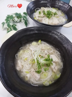 ヘルシー☆鶏葱にゅうめん-レシピのメイン写真