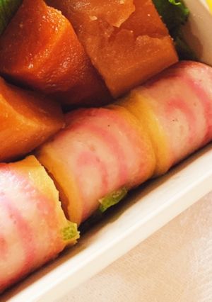 お弁当の彩りに！かまぼこ入り玉子焼き-レシピのメイン写真