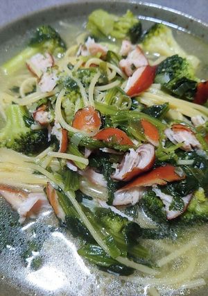 簡単！冷凍野菜のスープパスタ-レシピのメイン写真