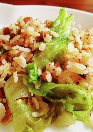 フワパラ納豆レタス炒飯。-レシピのメイン写真