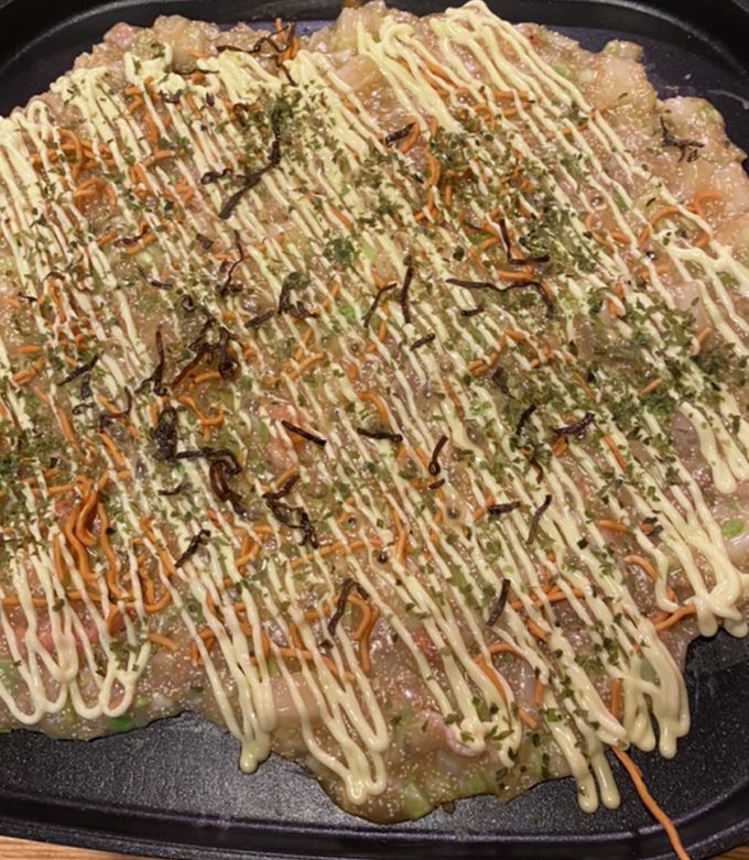 もんじゃ焼き もんじゃ焼き(王道もち明太) by 551Makochi 【クックパッド】 簡単