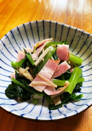 小松菜とベーコンの和え物-レシピのメイン写真
