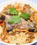 ☆相葉マナブ☆乾燥野菜でさんまの蒲焼釜飯