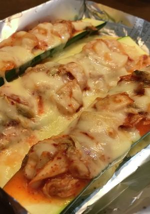 ズッキーニ　キムチ　チーズ　焼く-レシピのメイン写真