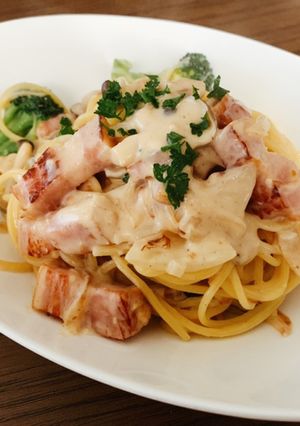冬に食べたくなる　和風クリームパスタ♪-レシピのメイン写真