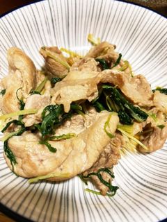 豚肉と水菜の炒め物-レシピのメイン写真
