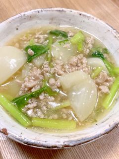 かぶのとろとろ鶏そぼろ餡掛け-レシピのメイン写真