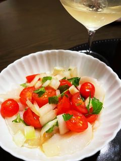 白ワインのお供に!ホタテのセビーチェ風-レシピのメイン写真