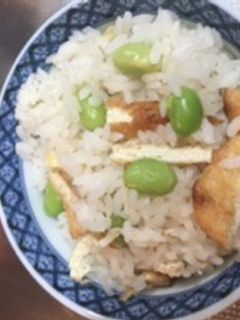 油揚げと枝豆の炊き込みご飯-レシピのメイン写真