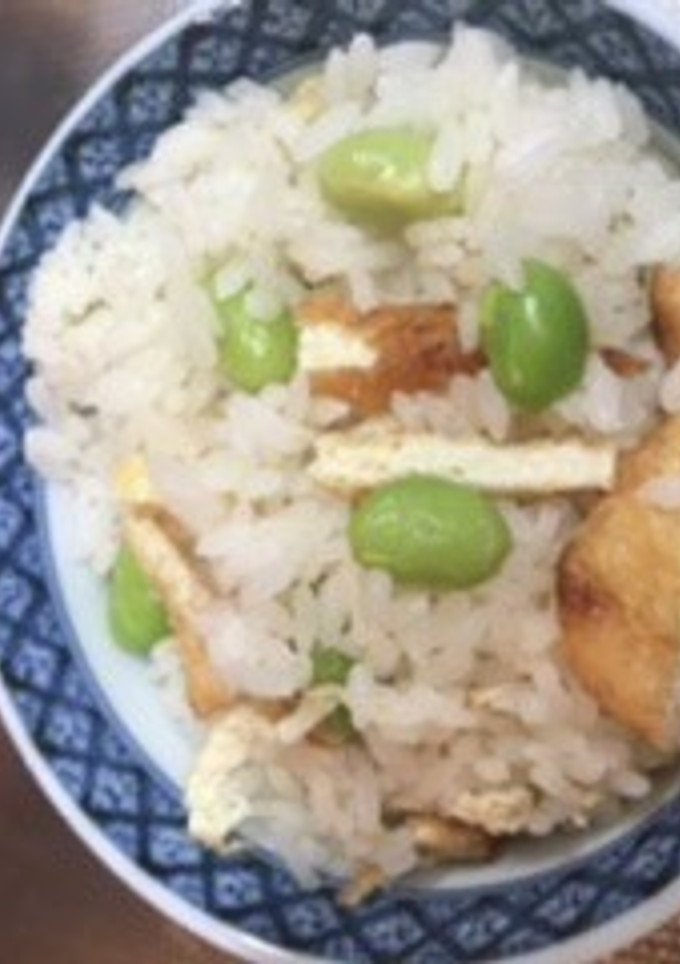 油揚げと枝豆の炊き込みご飯-レシピのメイン写真