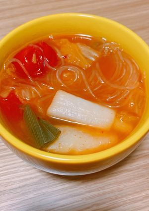 キムチ大量消費　トマトスープ-レシピのメイン写真