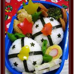 รูปของ キャラ弁♪クリスマス★気分の簡単弁当♪