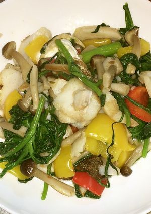 鱈と春菊のスパイスバター炒め-レシピのメイン写真