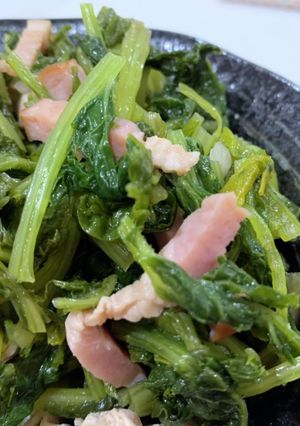 大根の葉とベーコン☆ごま油炒め☆大量消費-レシピのメイン写真