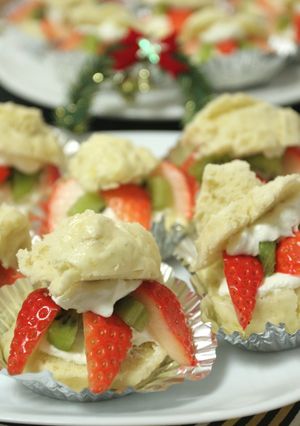 1歳へX’masケーキ☆シュークリーム風-レシピのメイン写真