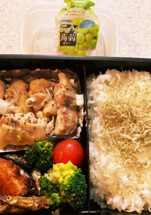 チキンソテー胡麻ネギ高校生男子弁当-レシピのメイン写真