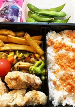 サッパリレモン風味の唐揚げ高校生男子弁当-レシピのメイン写真