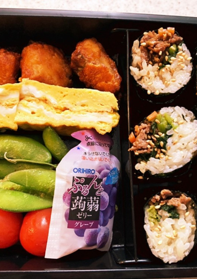 キンパと鯖の唐揚げと卵焼き高校生男子弁当-レシピのメイン写真